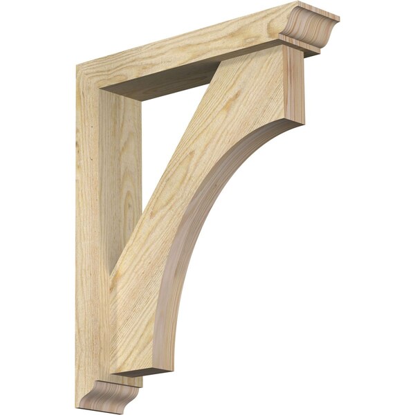 Ekena Millwork Westlake Traditional Rough Sawn Bracket w/ Offset Brace, Douglas Fir, 4"W x 18"D x 22"H BKT0402X18X22WTL01RDF - main